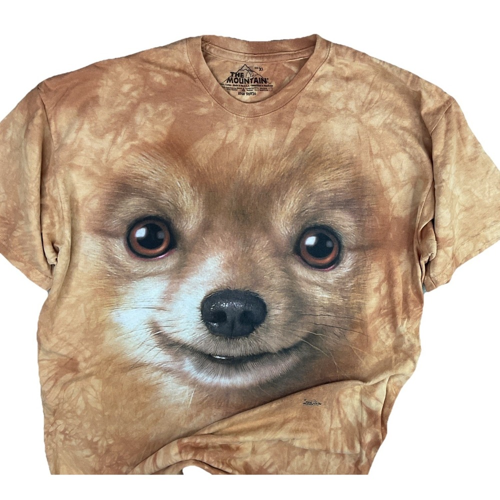 The Mountain Pomeranian Dog T-Shirt Mens XL Vincent Hie Tie Dye Graphic Tee USA